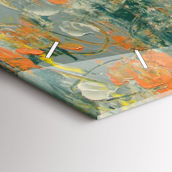 Reloj de cristal horizontal Postura del elefante pintado