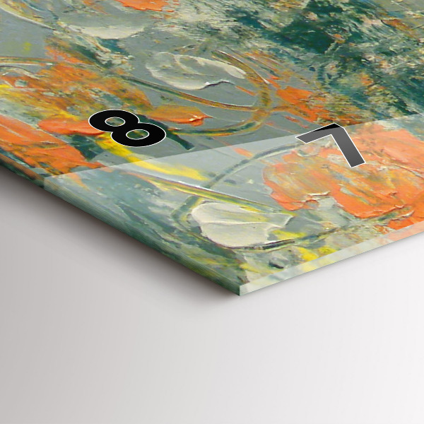 Reloj de cristal horizontal Postura del elefante pintado