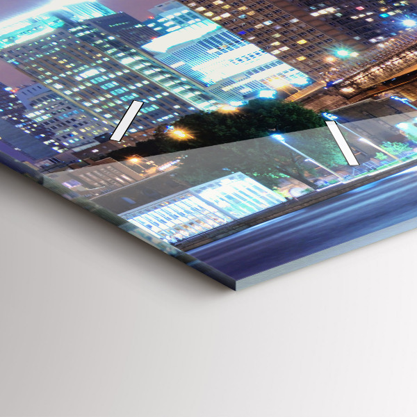 Reloj horizontal Puente de Brooklyn y East River