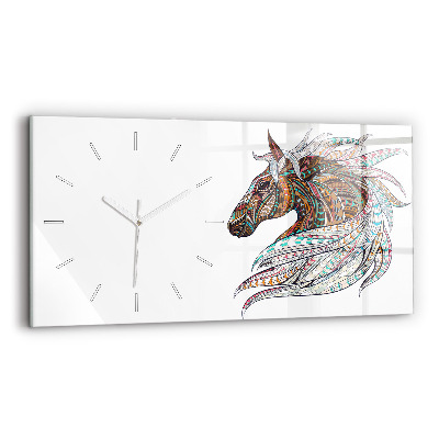 Reloj de cristal horizontal Ilustración de un caballo