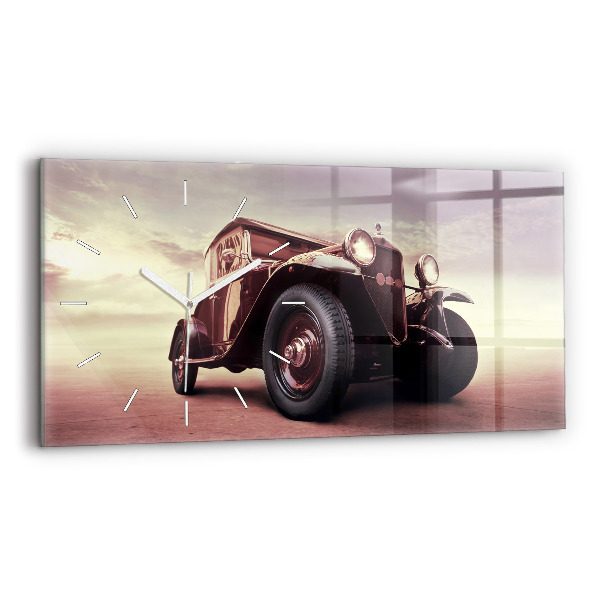 Reloj de cristal horizontal Coche antiguo