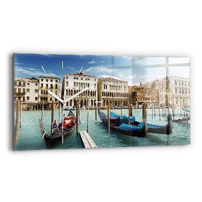 Reloj de cristal horizontal Góndolas Venecia Italia
