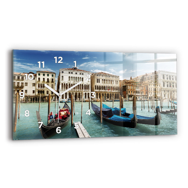 Reloj de cristal horizontal Góndolas Venecia Italia
