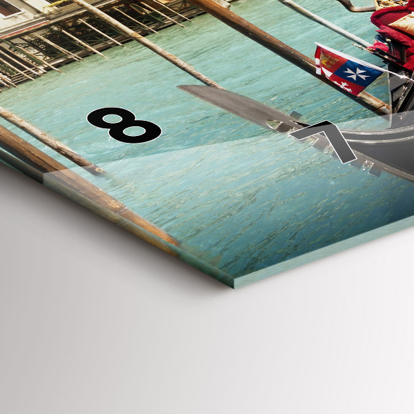 Reloj de cristal horizontal Góndolas Venecia Italia