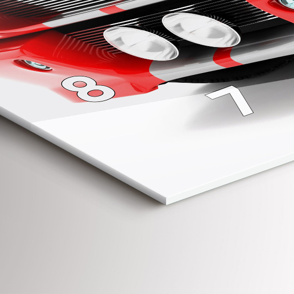 Reloj de cristal horizontal Coche deportivo