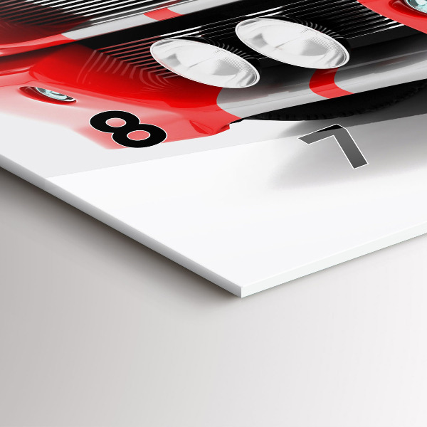 Reloj de cristal horizontal Coche deportivo