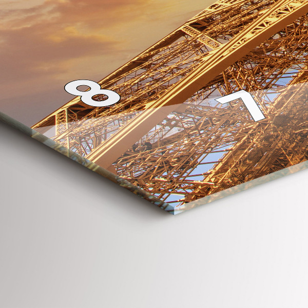 Reloj horizontal Torre Eiffel bajo el sol