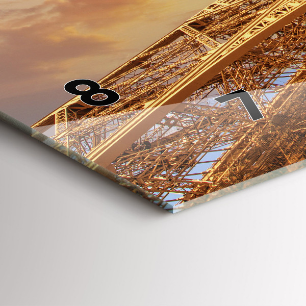 Reloj horizontal Torre Eiffel bajo el sol