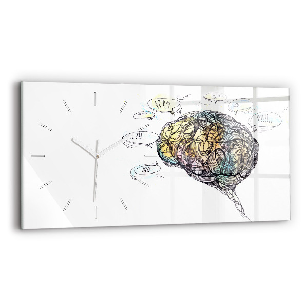Reloj de cristal horizontal Representación artística del cerebro