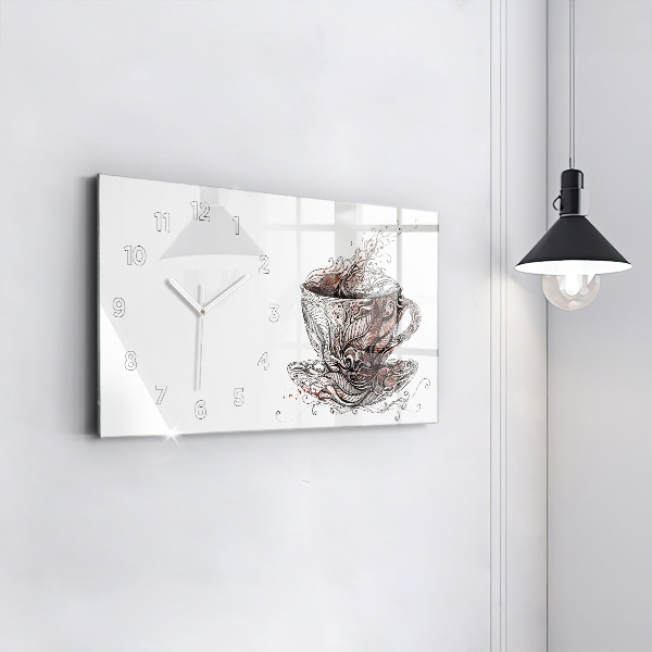 Reloj horizontal Taza de café