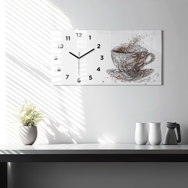 Reloj horizontal Taza de café