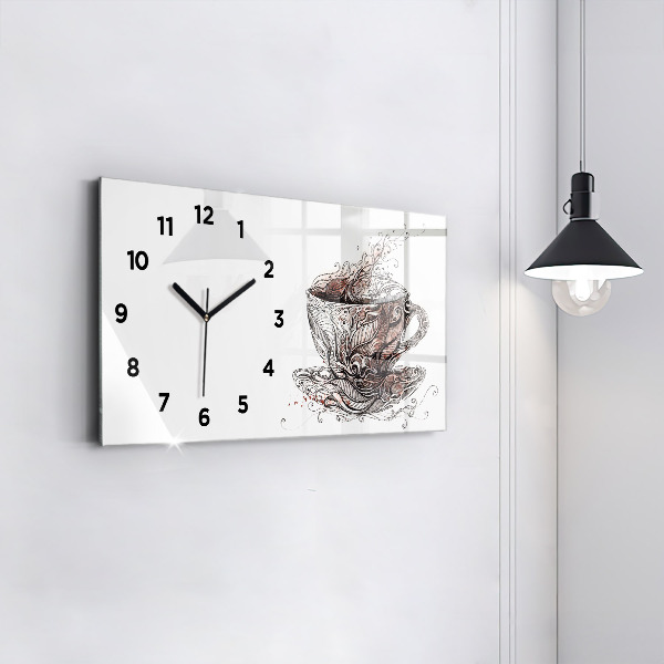 Reloj horizontal Taza de café