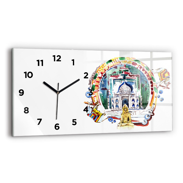 Reloj horizontal Pintura de Buda en un templo