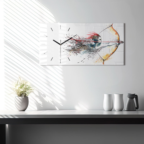 Reloj horizontal Un guerrero durante una cacería