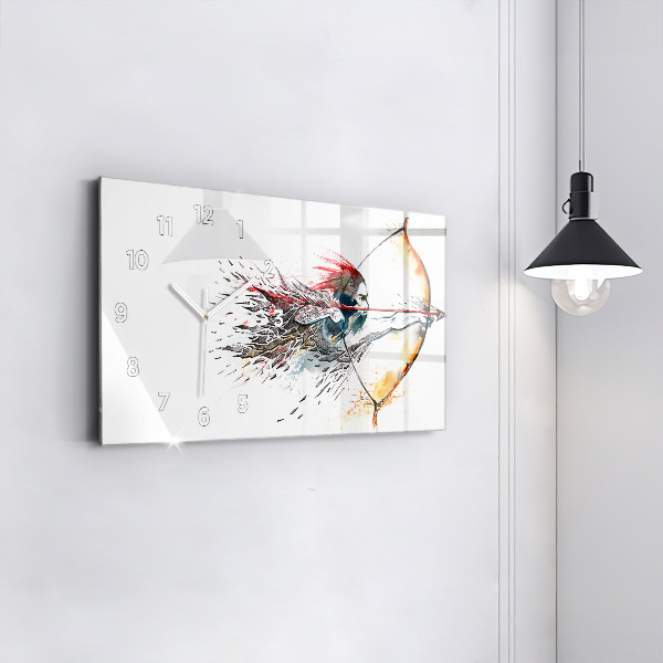 Reloj horizontal Un guerrero durante una cacería