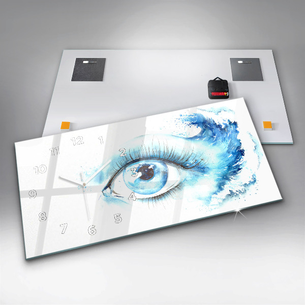 Reloj de cristal horizontal Ojo marino