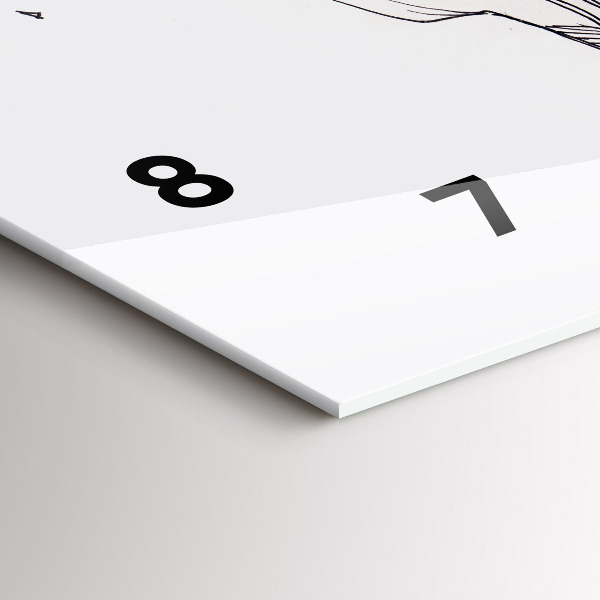 Reloj horizontal Dibujo de un beso de amor