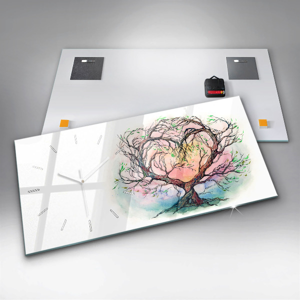 Reloj horizontal Árbol corazón naturaleza