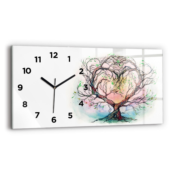 Reloj horizontal Árbol corazón naturaleza