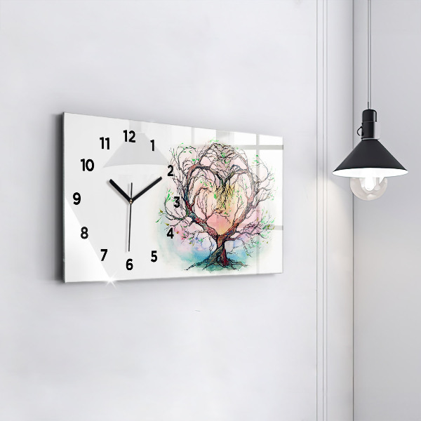 Reloj horizontal Árbol corazón naturaleza