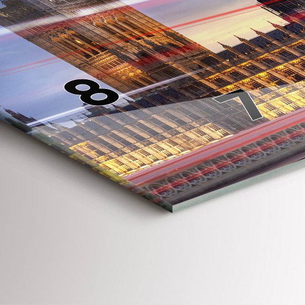 Reloj horizontal Autobús rojo de Londres