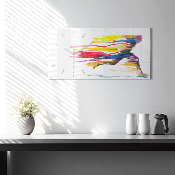 Reloj de cristal horizontal Ilustración de un corredor