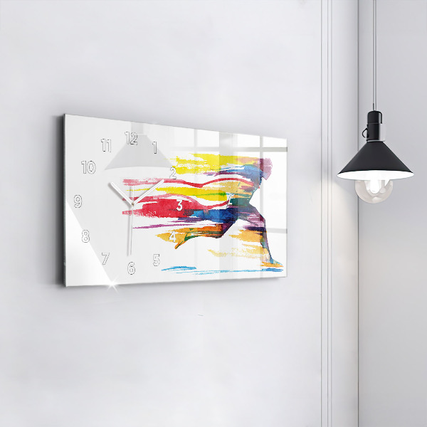 Reloj de cristal horizontal Ilustración de un corredor