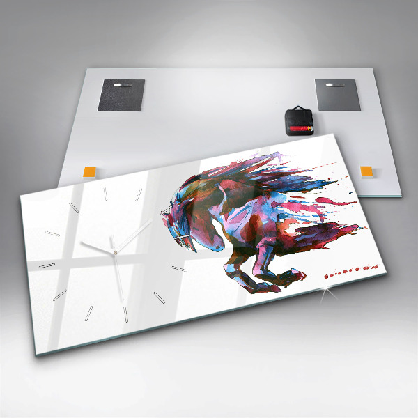 Reloj horizontal Caballo a la carrera