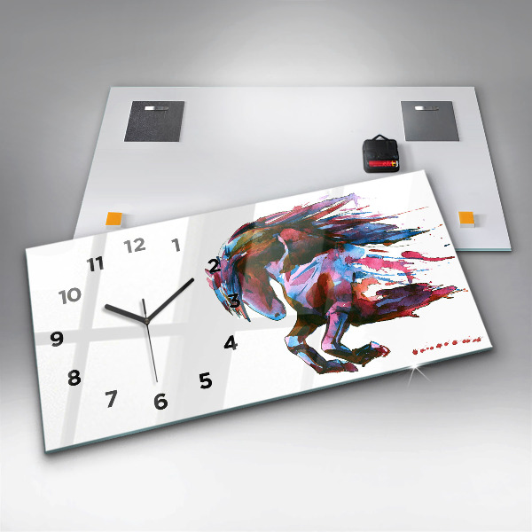 Reloj horizontal Caballo a la carrera