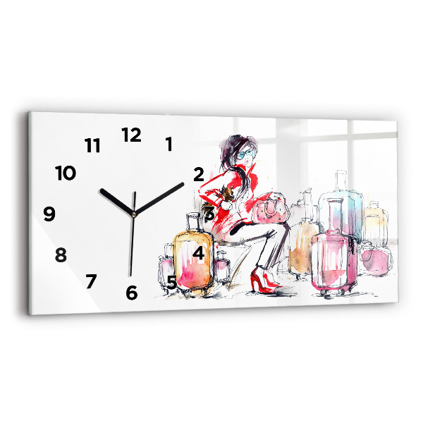 Reloj de cristal horizontal Maleta de viaje de mujer