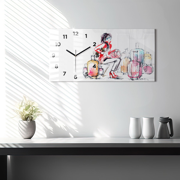 Reloj de cristal horizontal Maleta de viaje de mujer