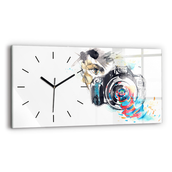 Reloj horizontal Mujer cámara fotógrafa