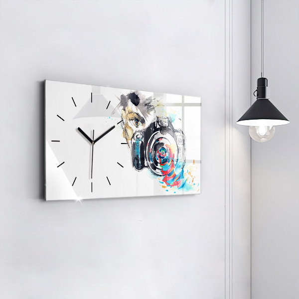 Reloj horizontal Mujer cámara fotógrafa