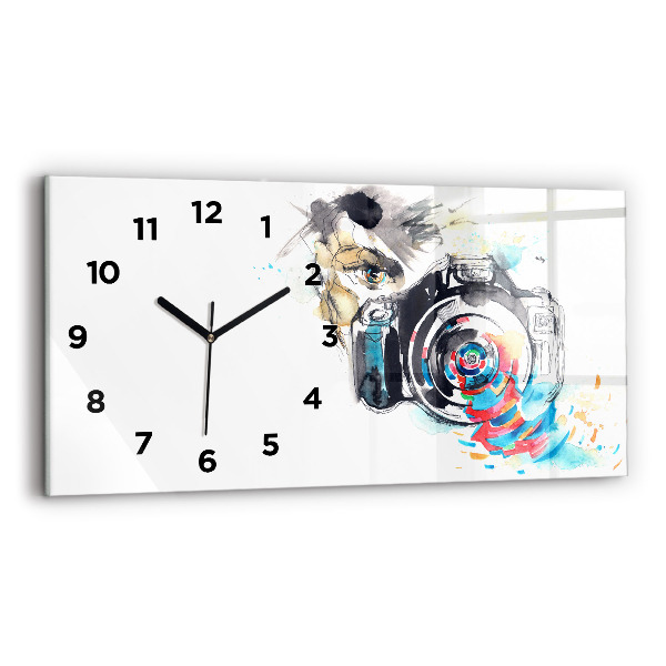 Reloj horizontal Mujer cámara fotógrafa