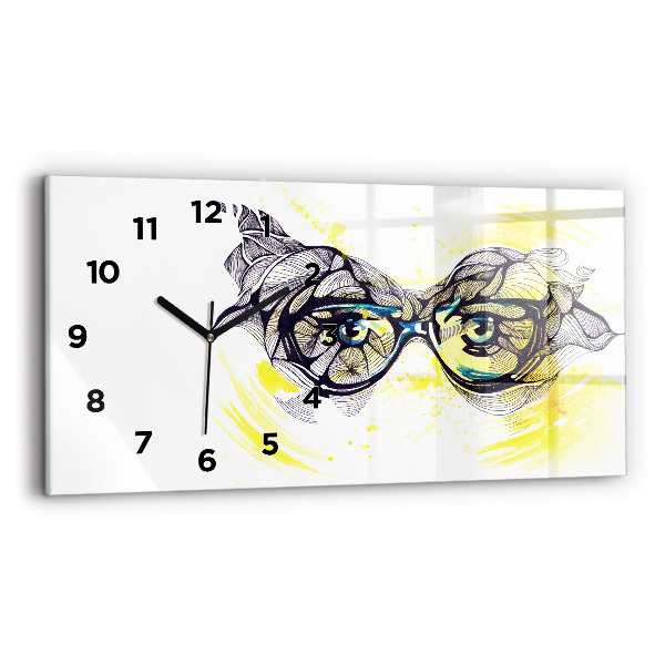 Reloj de cristal horizontal Gafas