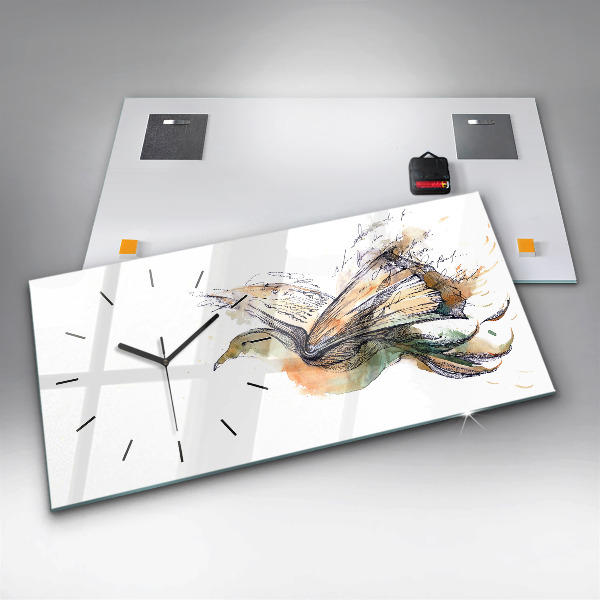 Reloj horizontal Libro de pájaros