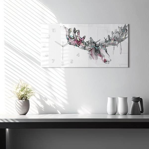 Reloj horizontal Alce abstracto