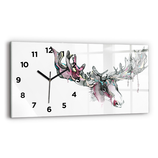 Reloj horizontal Alce abstracto