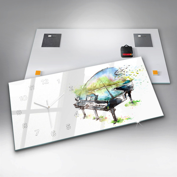 Reloj de cristal horizontal Ilustración de las 4 estaciones