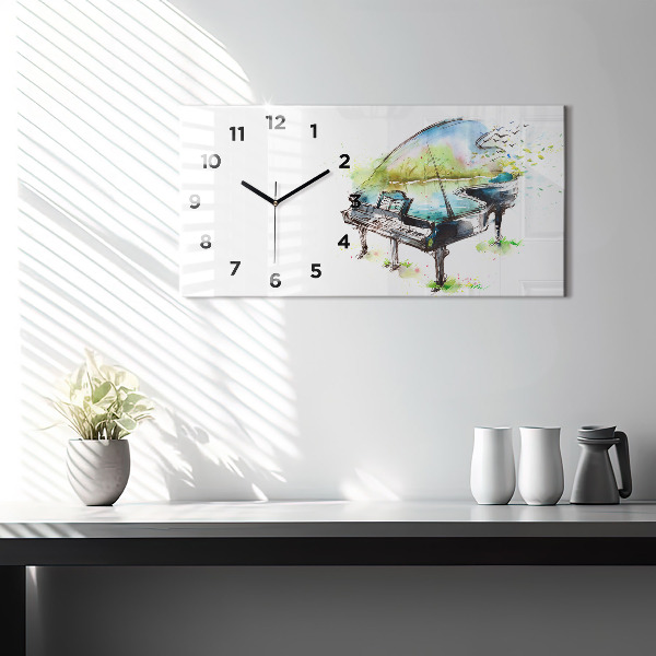 Reloj de cristal horizontal Ilustración de las 4 estaciones