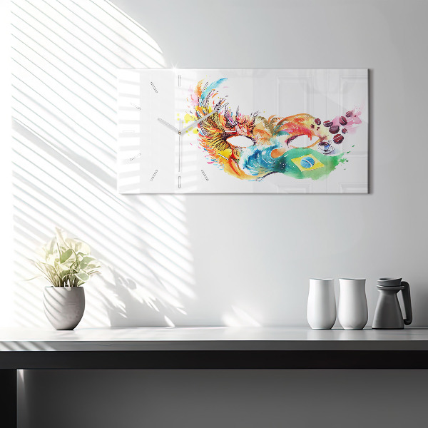 Reloj horizontal Cultura - Bandera de Brasil