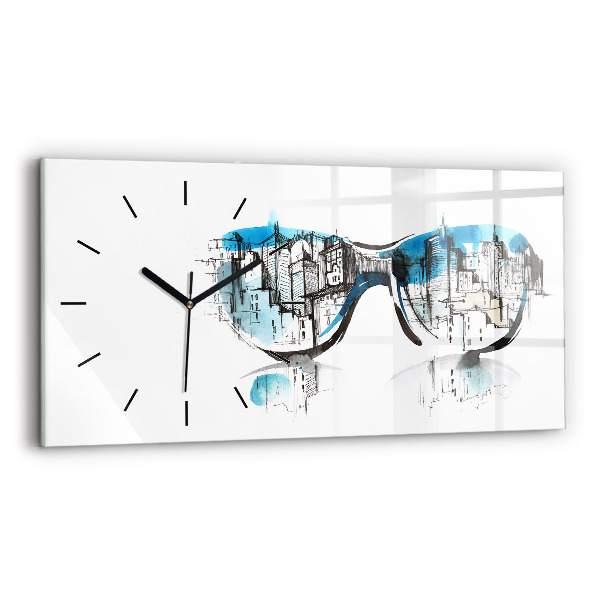 Reloj horizontal La ciudad en gafas