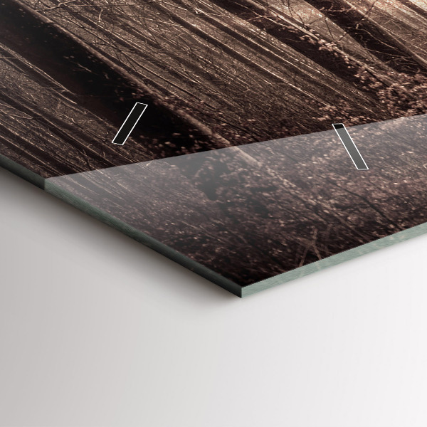 Reloj horizontal Camino forestal en sepia