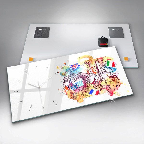 Reloj horizontal Países atractivos del mundo