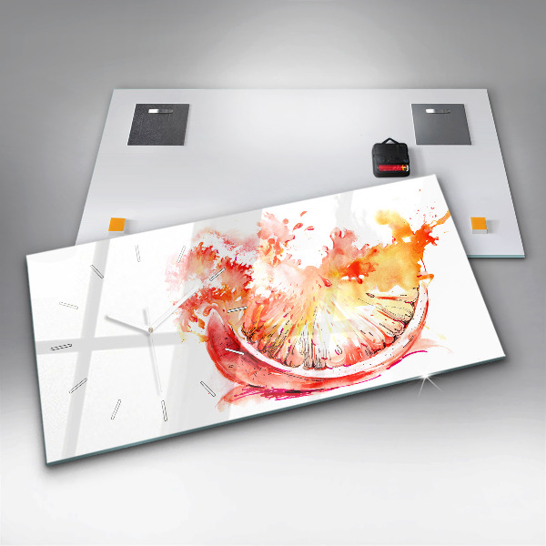 Reloj horizontal Naranja pintada