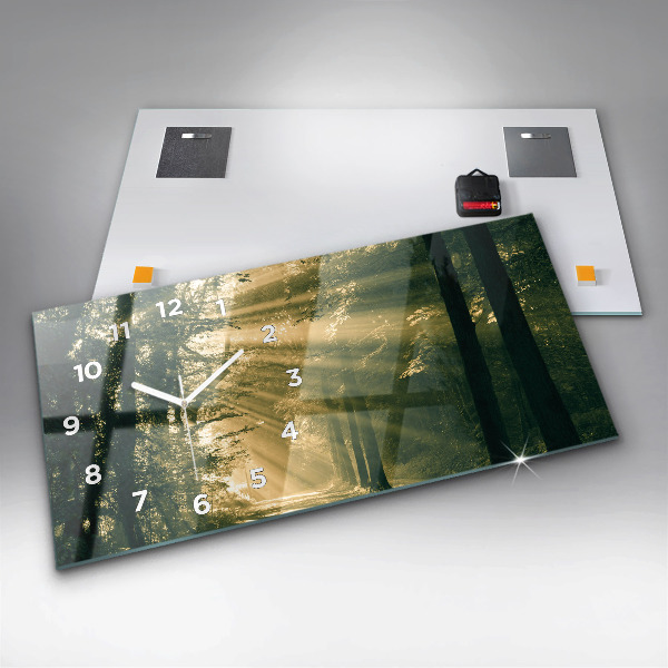 Reloj horizontal Bosque de rayos de sol