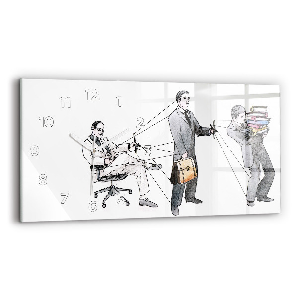 Reloj de cristal horizontal Gente marioneta