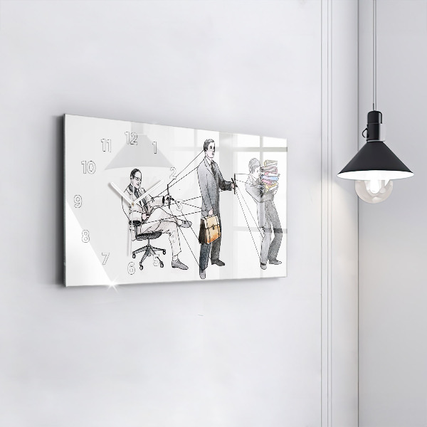 Reloj de cristal horizontal Gente marioneta
