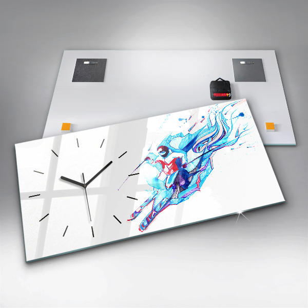Reloj horizontal Esquiador