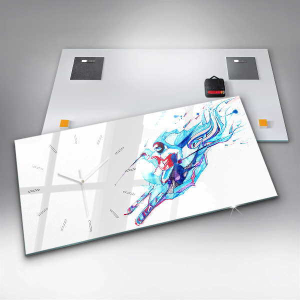 Reloj horizontal Esquiador